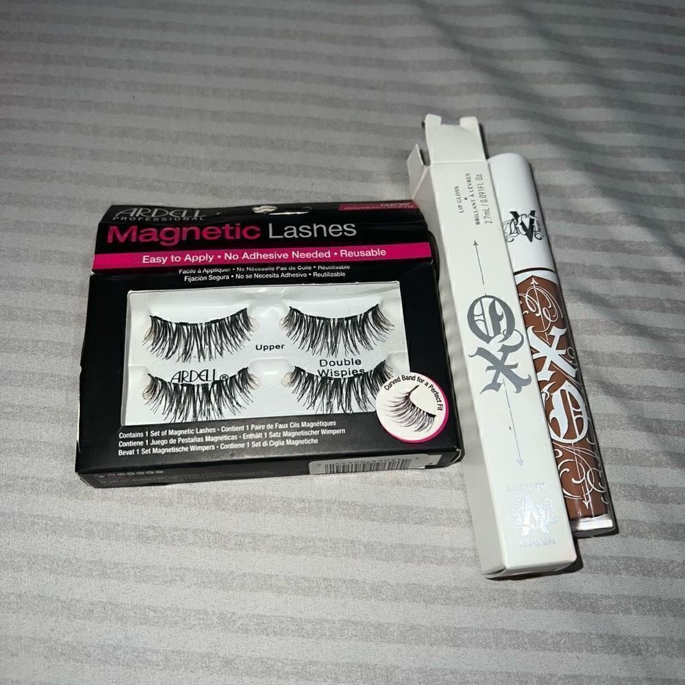 💖 5/$40 beauty bundle; KVD lip gloss and Ardell magnetic lashes